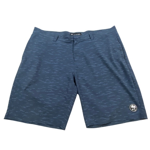 Travis Mathew Other - TravisMathew Mens Navy Blue Micro Streak Performance Golf Shorts Size 40